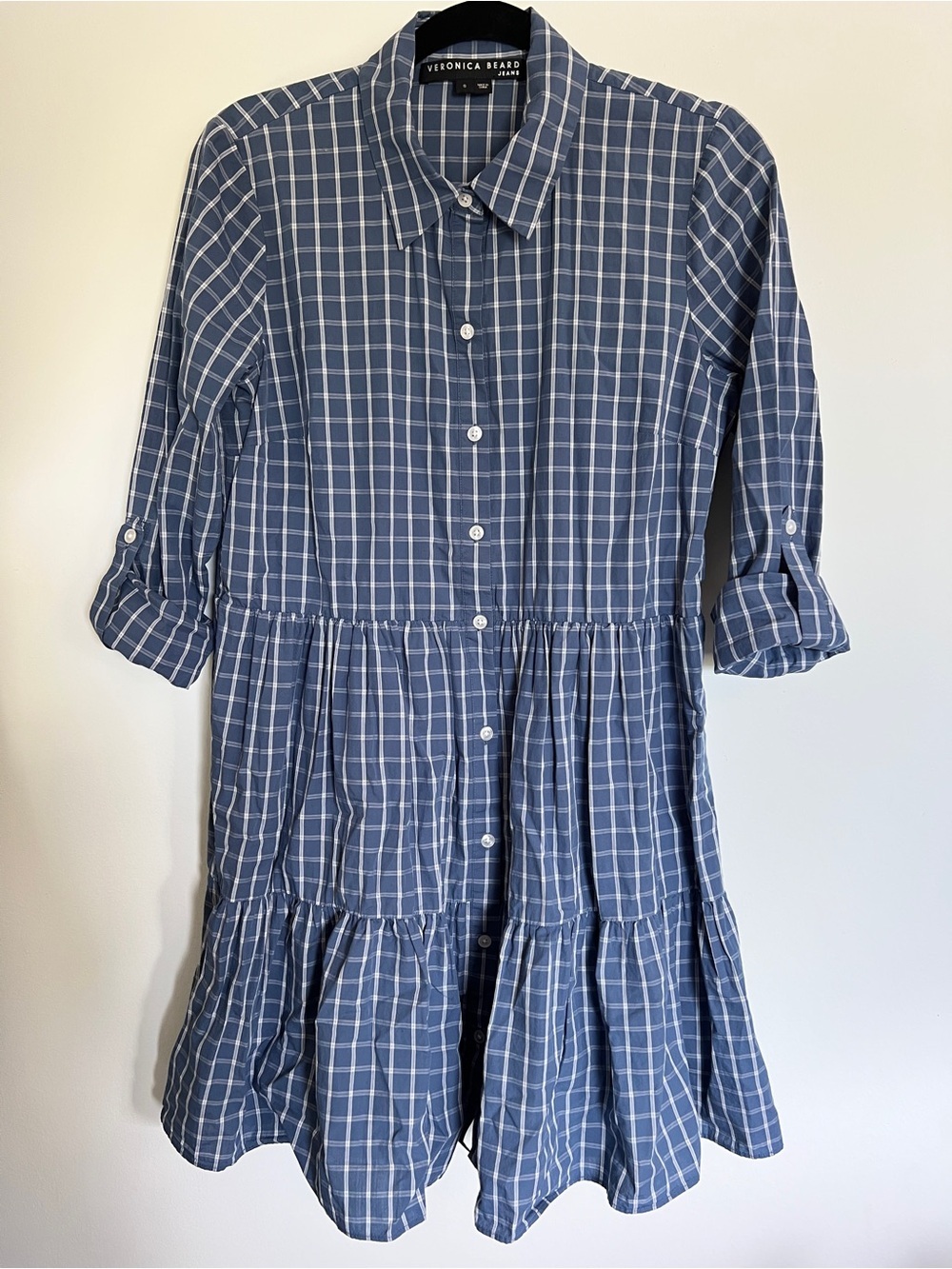 Veronica Beard Jemila Check Tiered Mini Dress - Picture 2 of 5